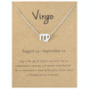 Zodiac Signs Necklace Electroplate Alloy Short Chain Jewelry, Style: Virgo Silver