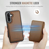 For Samsung Galaxy A26 5G JEEHOOD J05 Business Magnetic Style RFID Leather Phone Case(Brown)