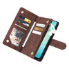 For Samsung Galaxy A06 4G Multifunctional Frosted Zipper Wallet Leather Phone Case(Coffee)