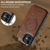 For iPhone 12 mini LC.IMEEKE Magsafe Phone Case(Brown)