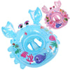 Crab Shape Baby Swimming Ring Sitting Ring Inflatable Float Ring(Blue)