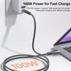 awei CL-229C Type-C to Type-C 100W with Chip Braid Fast Data Charging Cable, Length:1.2m(White)