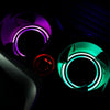 1 Pair 68mm LED Smart Light-Emitting Coaster Light Car Cup Slot Atmosphere Light(Modern Technology)