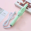 Extended Automatic Ceramic Curling Iron 32mm Shaped Big Wave Styling Tools,CN Plug(Green)
