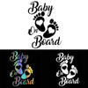 10pcs Baby On Board Warning Car Sticker Reflective Scratch Body Sticker(Black)