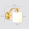 5W Warm Light Simple Bedroom Study Bedside Lamp LED Wall Lamp Creative Corridor Wall Lamp(2033 Gold)