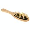 Natural Wooden Massage Hair Comb with Rubber Base & Wooden Brush, Size: Medium(Black)