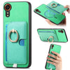 For Samsung Galaxy XCover 7 Retro Cross Leather Ring Side Insert Card Bag MagSafe Phone Case(Green)