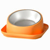 Heated Pet Bowl, Orange, Cat & Dog, Anti-Spill, Slanted