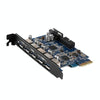 ORICO PVU3-5O2I USB3.0 * 5 + 20Pin Slot * 1 PCI Express Card for Desktop, 5Gbps Superspeed Data Transmission(Black)