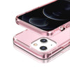 For iPhone 15 Shockproof Terminator Transparent Phone Case(Pink)