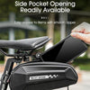1.8L West Biking Cycling Tail Bag Bicycle Hard Shell Bag Quick Release Bracket Bag Silicone Non-Slip Large Capacity Tail Bag(Black)