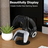 Acrylic Game Controller Display Stand Headphone Hanger(Black-Round Bottom)