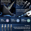 REMAX RC-C116 1.2m 30W Type-C to 8 Pin Smart Power-off Fast Charging Data Cable(Dark Blue)