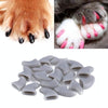 Cat Nail Caps, Small, Grey, 20 PCS - Soft Silicone Paw Claw Protectors