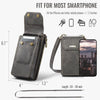 CaseMe Me40 Vertical Multifunctional Shoulder Crossbody Phone Bag(Coffee)