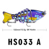 PROBEROS HS033 10cm 15.61g Knotty Lure Fish Bait Plastic Hard Bait(A)