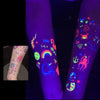10 PCS Cartoon Fluorescent Glowing Flower Arm Tattoo Sticker(WOYG-011)