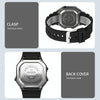 SKMEI 1698 50m Waterproof Multifunctional Sports Square Pin Buckle Luminous Digital Watch(Black White)