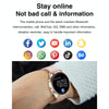 AK32 1.36 inch IPS Touch Screen Smart Watch, Support Bluetooth Calling/Blood Oxygen Monitoring,Style: Steel Watch Band(Black)