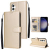 For Samsung Galaxy S25 5G 3-Card Slots Multifunctional Leather Phone Case(Gold)