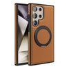 For Samsung Galaxy S25 Ultra 5G Yashi 360 Degree Rotating MagSafe Bracket Phone Case(Brown)