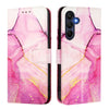 For Samsung Galaxy A26 5G PT003 Marble Pattern Flip Leather Phone Case(Pink Purple Gold)