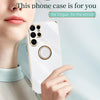For Samsung Galaxy S25 Ultra 5G XINLI Straight 6D Plating Gold Edge TPU Shockproof Case with Ring Holder(White)