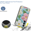 For Samsung Galaxy S25 5G IMD Double Piece Simple Fresh Shockproof Phone Case(Colorful Flowers)