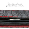 38cm Four-season Embossed Cowhide Hand-sewn Steering Wheel Cover(Black+Red Line)