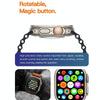 T800 Ultra 1.99 inch Ocean Silicone Band Smart Watch Support Heart Rate / ECG (Black)