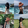 Big Eaves Straw Hat  Female Summer Sunscreen Basin Hat Beach Vacation Sunhat Fisherman Hat, Colour: Yellow(M56-58cm)