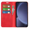 For Samsung Galaxy S25+ 5G Retro-skin Magnetic Suction Leather Phone Case(Red)
