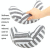 2pcs Children Neck Headrest Comfortable Shoulder Cover Car Neck Guard Pillow(Blue Gray Strip)
