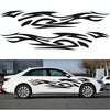 2 PCS/Set D-521 Fire Totem Pattern Car Modified Decorative Sticker(Black)