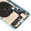 iPhone XR Blue Battery Back Cover Assembly with Side Keys & Wireless Charging