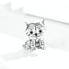 S925 Sterling Silver Pendant Cute Little Tiger Beads DIY Bracelet Necklace Accessories