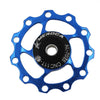 MEROCA Metal Bearings Mountain Bike Road Bike Rear Derailleur Guide Wheel 11T/13T Guide Wheel, Specification:11T, Color:Blue