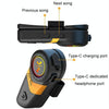 Motorcycle Helmet Call Music Navigation Bluetooth Headset, Color: Red(Soft Pipe Microphone)