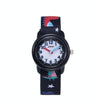 JNEW A369-86397 Children Cartoon Dinosaur Waterproof Time Cognitive Ribbon Quartz Watch(Black)