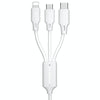 WK WDC-103 3A 3 In 1 8 Pin + Micro USB + Type-C / USB-C Fullspeed Pro Charging Data Cable, Length: 1.15m (White)