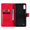 For LG K22 / K22 Plus Sun Embossing Pattern Horizontal Flip Leather Case with Card Slot & Holder & Wallet & Lanyard(Red)