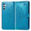 For Samsung Galaxy A56 5G Mandala Flower Embossed Leather Phone Case(Blue)