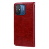 For Xiaomi Redmi 12C/11A 4G Global/Poco C55 Oil Wax Texture Leather Phone Case(Red)