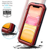 For iPhone 11 Dustproof Shockproof Waterproof Silicone + Metal Protective Case(Red)