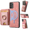 For Samsung Galaxy A33  5G Retro Splitable Magnetic Stand Card Bag Leather Phone Case(Pink)