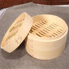 Xiaolongbao Bamboo Steamer Household Steamed Dumpling Cage Drawer Multi Layer Deepened Bamboo Steaming Rack, Size:13cm Cover