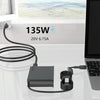 135W 20V 6.75A Laptop Notebook Power Adapter For Lenovo Big Square USB, Plug:UK Plug