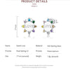 S925 Sterling Silver Zircon Earrings Love Sterling Silver Hypoallergenic Earrings