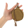 Pocket Portable Mini Coin Bag Key Ring Waist Bag(Black)